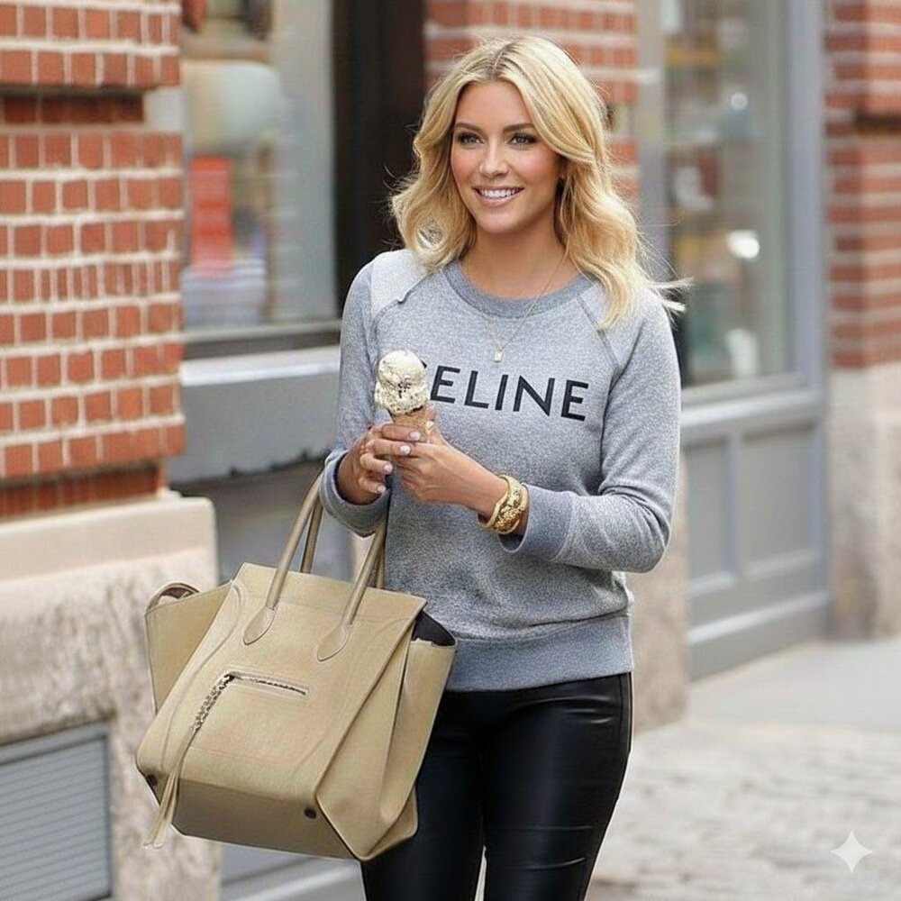 authentic CELINE Suede Phantom Luggage Tote Bag